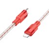 Кабель для Айфона Hoco X99 Crystal Junction PD 27W Type-C to Lightning (1.2m), Red