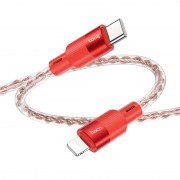 Кабель для Айфона Hoco X99 Crystal Junction PD 27W Type-C to Lightning (1.2m), Red