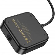 Переходник HUB Hoco HB35 Easy link 4-in-1 Gigabit Ethernet Adapter (USB to USB3.0*3+RJ45) (L=0.2M), Черный