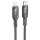 Дата кабель Hoco U120 Transparent explore intelligent power-off PD 27W Type-C to Lightning (1.2m) Black