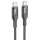 Дата кабель Hoco U120 Transparent explore intelligent power-off PD 60W Type-C to Type-C (1.2m) Black