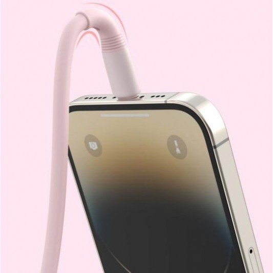 Дата кабель Hoco X97 Crystal color Type-C to Lightning 20W (1m) Light pink - изображение 2