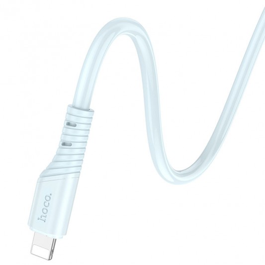 Дата кабель Hoco X97 Crystal color Type-C to Lightning 20W (1m) Light blue - зображення 1 
