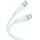 Дата кабель Hoco X97 Crystal color Type-C to Type-C 60W (1m) Light blue