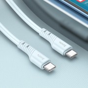 USB кабель Hoco X97 Crystal color Type-C to Type-C 60W (1m), Light blue