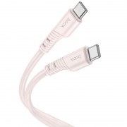 Дата кабель Hoco X97 Crystal color Type-C to Type-C 60W (1m) Light pink