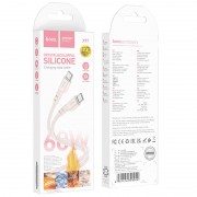 USB кабель Hoco X97 Crystal color Type-C to Type-C 60W (1m), Light pink