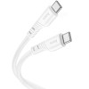 USB кабель Hoco X97 Crystal color Type-C to Type-C 60W (1m), White