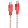 USB кабель Hoco X99 Crystal Junction Type-C to Type-C 60W (1.2m), Червоний