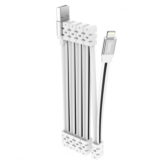 Кабель до Айфона Hoco U103 Magnetic Absorption USB to Lightning (1m), White