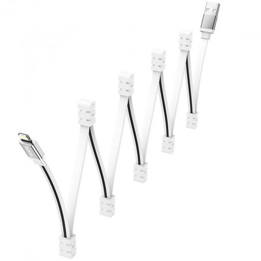 Дата кабель Hoco U103 Magnetic Absorption USB to Lightning (1m) White - изображение 1