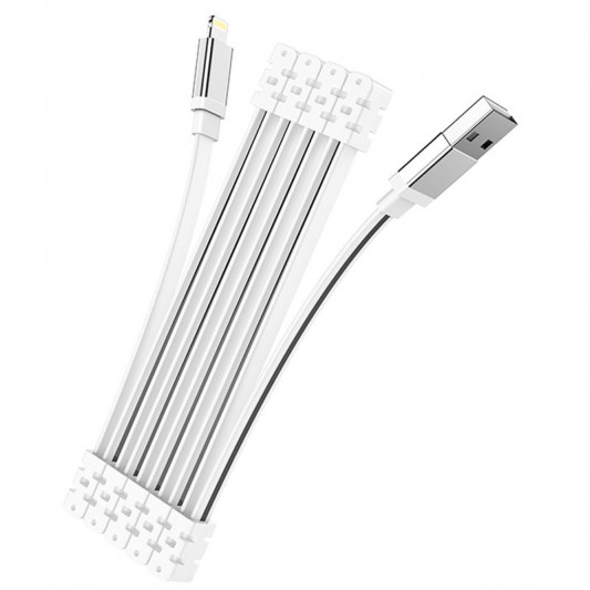 Дата кабель Hoco U103 Magnetic Absorption USB to Lightning (1m) White - изображение 2
