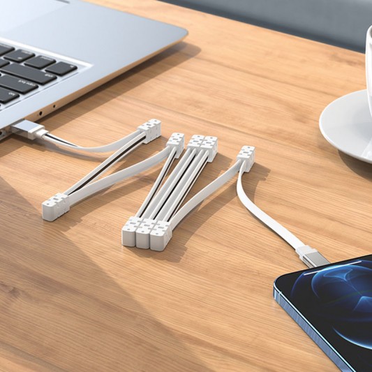 Дата кабель Hoco U103 Magnetic Absorption USB to Lightning (1m) White - изображение 3