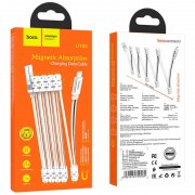 Кабель до Айфона Hoco U103 Magnetic Absorption USB to Lightning (1m), White