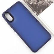Чехол TPU+PC Lyon Frosted для Xiaomi Redmi 9A, Navy Blue