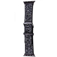 Ремешок Bling World Rock Diamond для Apple Watch 42(ser.1-3)/44/45/46/49mm Черный