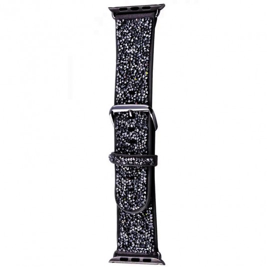 Ремінець Bling World Rock Diamond для Apple Watch 42(ser.1-3)/44/45/46/49mm Чорний