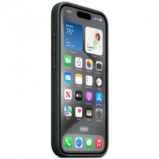 Чехол FineWoven (AAA) with MagSafe для Apple iPhone 15 Pro (6.1") Ever Green - изображение 2