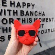 Силиконовый футляр Brand для наушников AirPods 1/2 + карабин, Karl Lagerfeld red