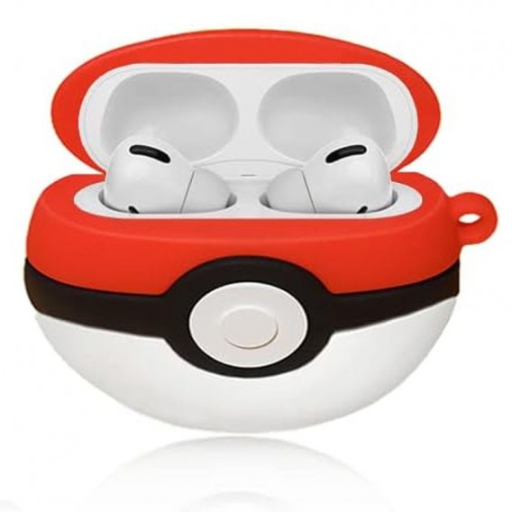 Силиконовый футляр Cartoons&Heroes для наушников AirPods Pro + карабин, Покебол