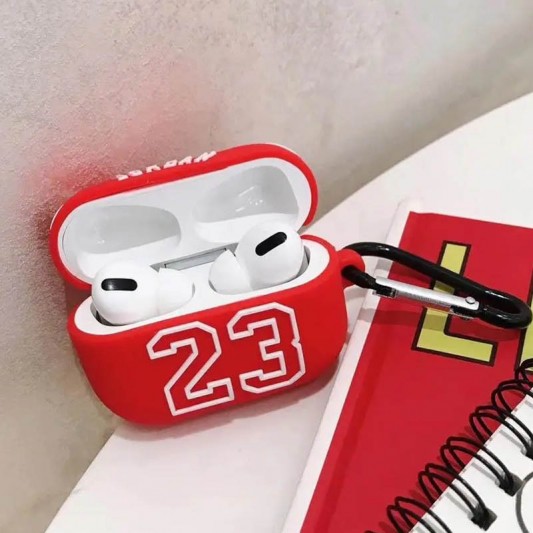 Силиконовый футляр Brand для наушников AirPods 3 + карабин Jordan Red - изображение 1