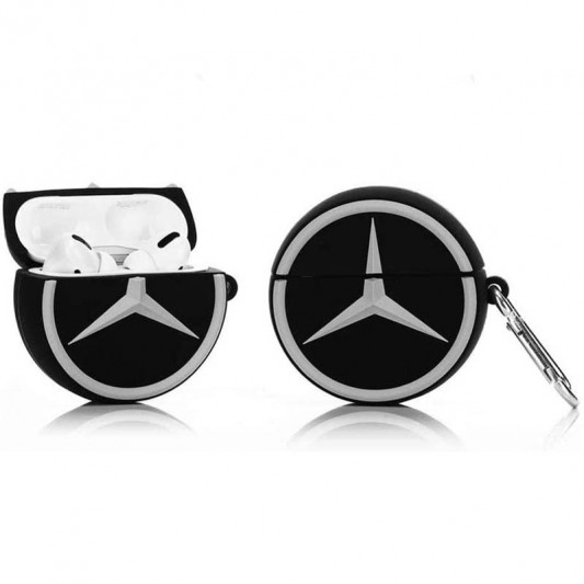 Силиконовый футляр Brand для наушников AirPods 3 + карабин Mercedes - изображение 1