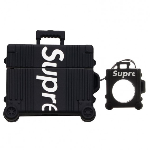 Силиконовый футляр Brand для наушников AirPods 3 + кольцо, Supreme black