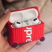Силиконовый футляр Brand для наушников AirPods 3 + кольцо, Supreme red