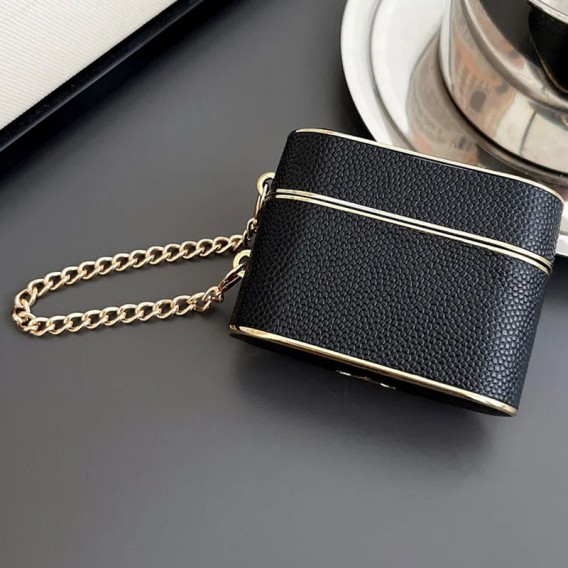 Кожаный футляр Suitcase для наушников AirPods 3, Black