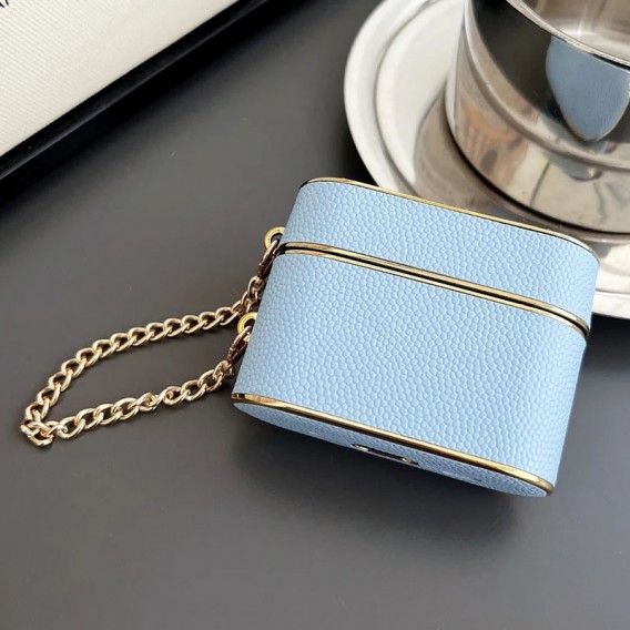 Кожаный футляр Suitcase для наушников AirPods 3, Blue