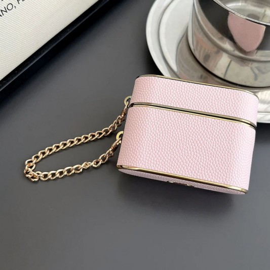 Кожаный футляр Suitcase для наушников AirPods 3 Pink - изображение 1