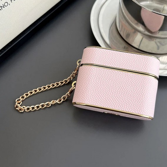 Кожаный футляр Suitcase для наушников AirPods 3, Pink