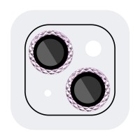 Захисне скло Metal Shine на камеру (у упак.) для Apple iPhone 15 (6.1") / 15 Plus (6.7") Рожевий / Pink