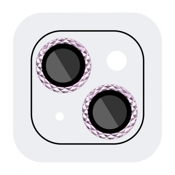 Захисне скло Metal Shine на камеру (у упак.) для Apple iPhone 15 (6.1") / 15 Plus (6.7") Рожевий / Pink