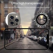 Защитное стекло Metal Shine на камеру (в упак.) для Apple iPhone 15 Pro (6.1") / 15 Pro Max (6.7"), Темно-Серый / Graphite