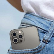 Защитное стекло Metal Shine на камеру (в упак.) для Apple iPhone 15 Pro (6.1") / 15 Pro Max (6.7"), Темно-Серый / Graphite