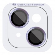 Захисне скло Metal Classic на камеру (у упак.) для Apple iPhone 15 (6.1") / 15 Plus (6.7") Блакитний / Light Blue