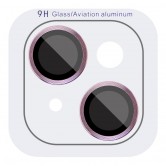 Захисне скло Metal Classic на камеру (у упак.) для Apple iPhone 15 (6.1") / 15 Plus (6.7") Рожевий / Pink