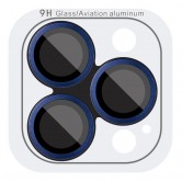 Захисне скло Metal Classic на камеру (у упак.) для Apple iPhone 15 Pro (6.1") / 15 Pro Max (6.7") Синій / Dark Blue