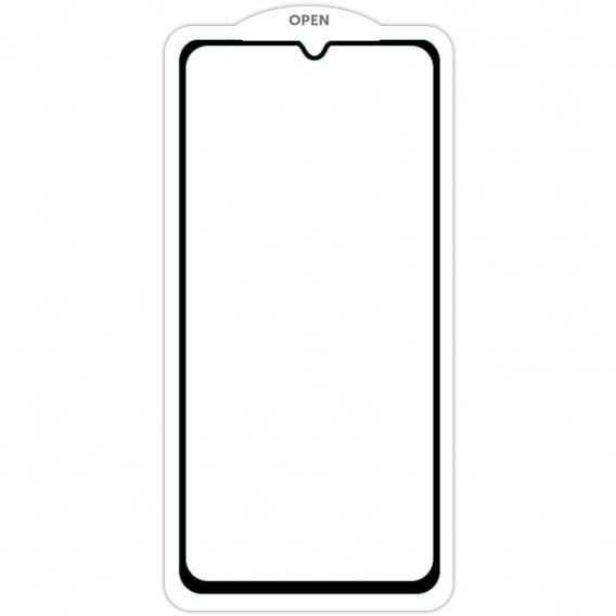 Захисне скло SKLO 5D (тех.пак) для Realme C35, Чорний / Біла підкладка