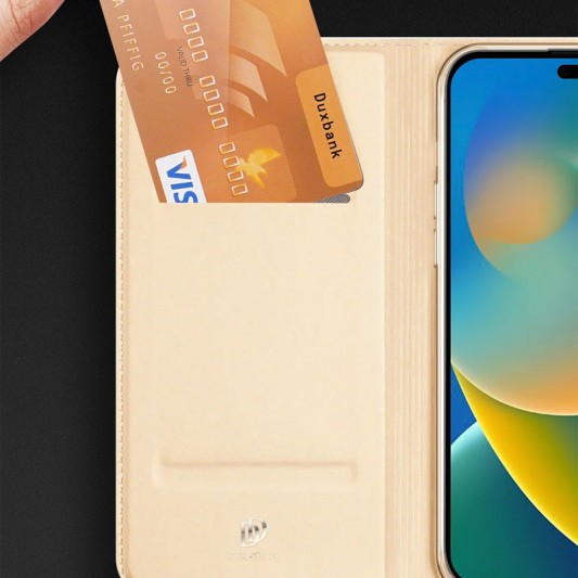 Чехол-книжка Dux Ducis с карманом для визиток для Apple iPhone 12 Pro Max (6.7") Золотой - изображение 1