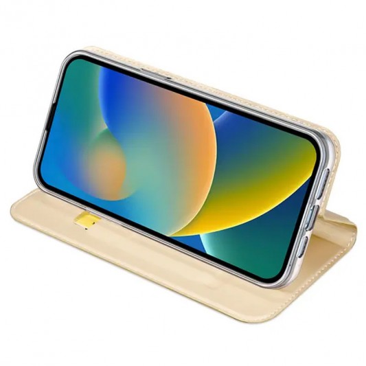 Чехол-книжка Dux Ducis с карманом для визиток для Apple iPhone 12 Pro Max (6.7") Золотой - изображение 3