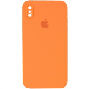 Чохол Silicone Case Square Full Camera Protective (AA) для Apple iPhone XS Max (6.5") Помаранчевий / Papaya Чохол Silicone Case Square Full Camera Protective (AA) для Apple iPhone XS Max (6.5") Помаранчевий / Papaya