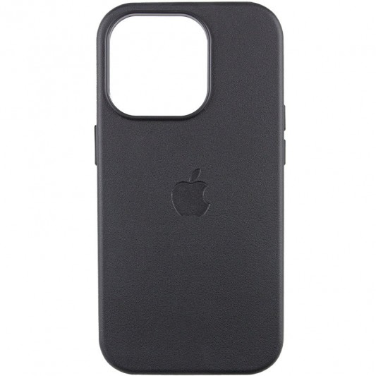 Шкіряний чохол Leather Case (AAA) with MagSafe and Animation для Apple iPhone 13 Pro Max (6.7") Midnight
