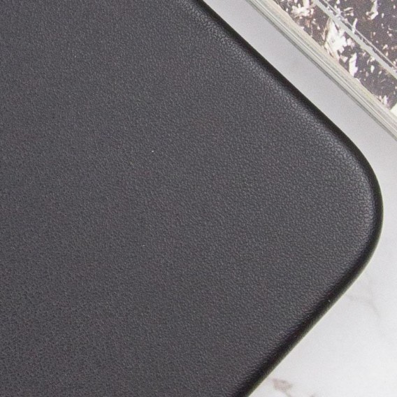 Кожаный чехол Leather Case (AAA) with MagSafe and Animation для Apple iPhone 13 (6.1") Midnight