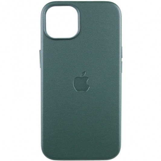 Кожаный чехол Leather Case (AAA) with MagSafe and Animation для Apple iPhone 13 (6.1") Sequoia Green