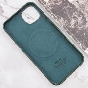 Кожаный чехол Leather Case (AAA) with MagSafe and Animation для Apple iPhone 13 (6.1"), Sequoia Green