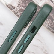 Кожаный чехол Leather Case (AAA) with MagSafe and Animation для Apple iPhone 13 (6.1"), Sequoia Green