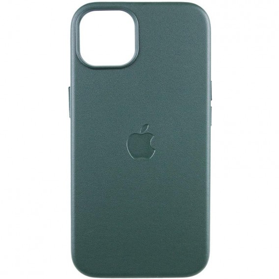Кожаный чехол Leather Case (AAA) with MagSafe and Animation для Apple iPhone 13 (6.1") Sequoia Green