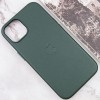 Кожаный чехол Leather Case (AAA) with MagSafe and Animation для Apple iPhone 13 (6.1") Sequoia Green